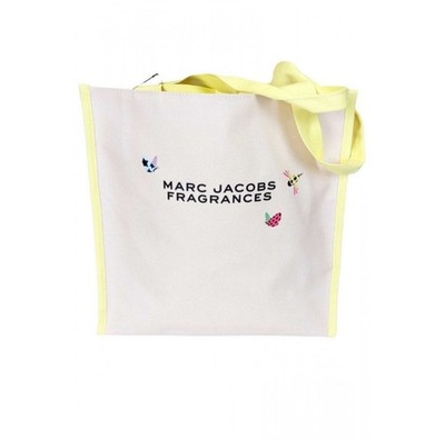 Mark Jacobs Pink Canvas Tote With Yellow Trim- New Sealed In Bag