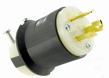 Hubbell HBL2341 Locking Plug, L8-20P,  20A 480V , Insulated Grip,Screw Terminals