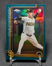 JP Sears Aqua Refractor /299 2025 Topps Chrome Update Series Card #USC85 Padres
