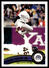 Eric Young Jr. 2011 Topps #139 Rockies MLB READ FREE SHIPPING AutographDen