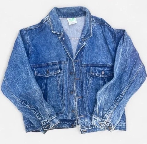 Vintage 1988 Atlantic Records Denim Trucker Jacket Xl image 2