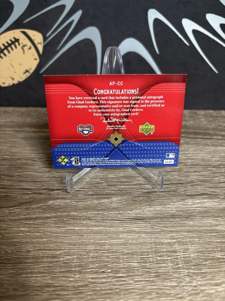 Chad Cordero Washington Nationals Auto Card #AP-CC Baseball - Image 2 of 2