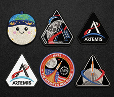 Artemis II NA/SA Patches Lunar Mission Embroidery Space Explorer Astronaut Patch