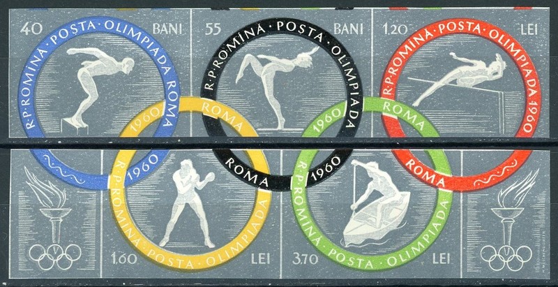 sr2536 Romania Sc#1328a, 1330a Hinged - Imperf