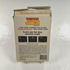 Vintage Donkey Kong Jr. ColecoVision Complete in Box Game-Tested & Working 80's