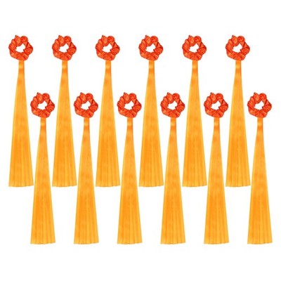 Rainbow Dance Ribbons, Wrist Streamers 20'' & 12 Pcs & Orange