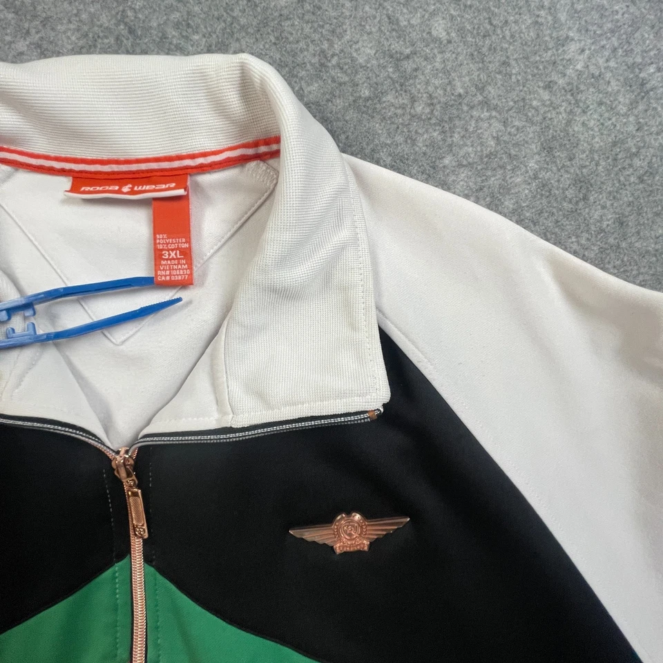 Rocawear Track Jacket Size 3XL Biggie Style Multicolor Stripes Hip Hop VTG Y2K - Image 4 of 4