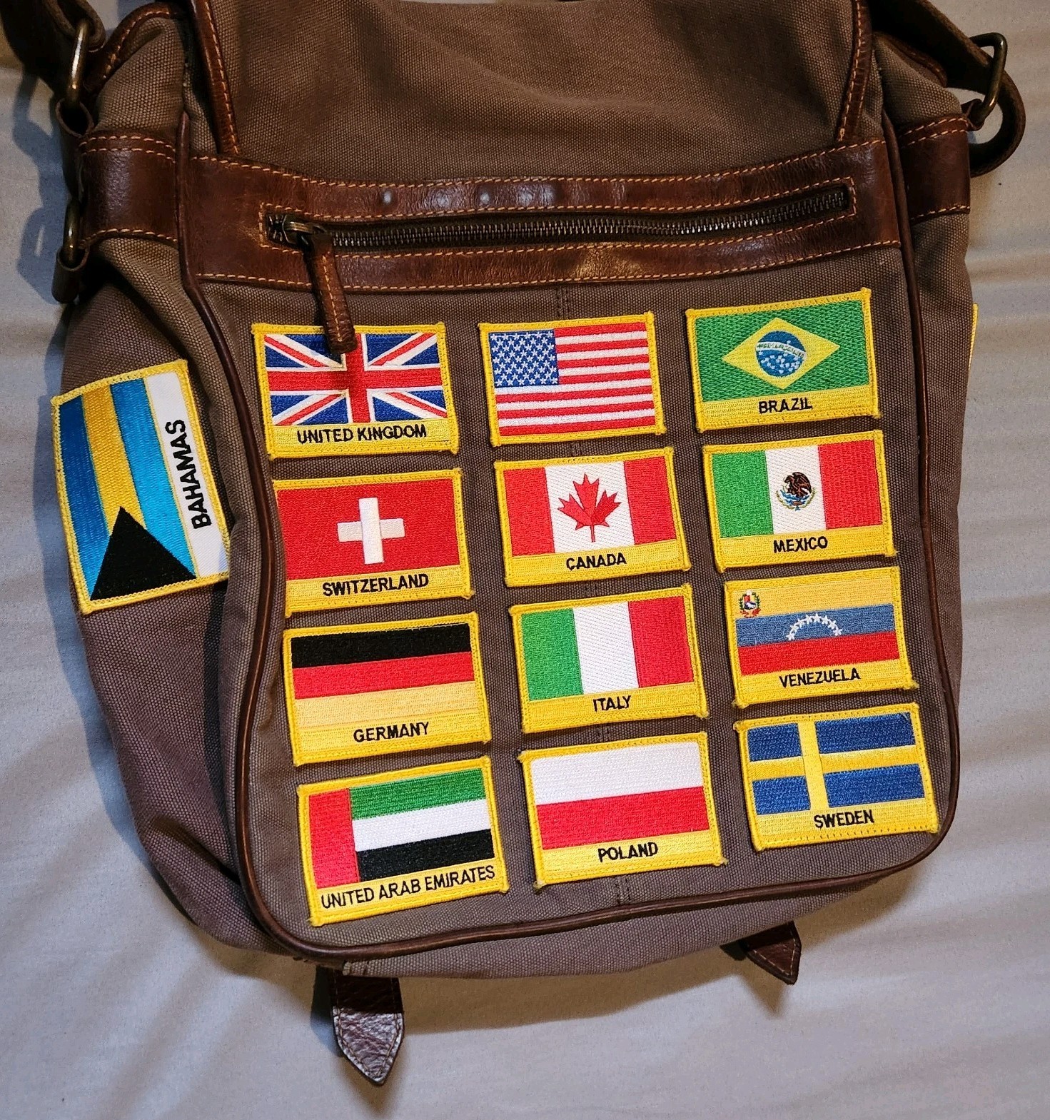 World Flag Patch Collection Custom Fossil 54 Brow… - image 2
