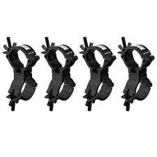 4 PCS Black Swivel Double Truss Clamps Fits OD 2 Inch 50.8mm DJ Stage Lighting