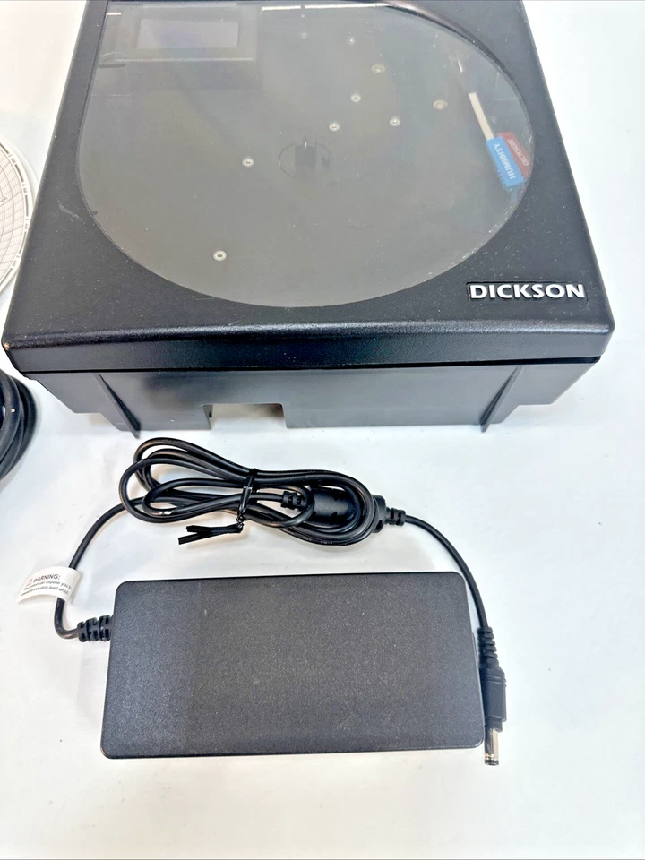 DICKSON TH8P3 CHART RECORDER w/R250 temp & hum probe /PC/C470 charts-20 lot, kit - Image 4 of 4