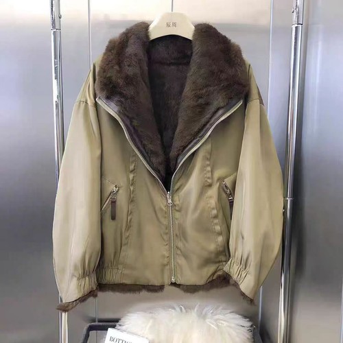Korean Womens New Coat Parka Winter Thicken Fur Lining Warm Zipper Short Jackets - Picture 7 of 23