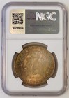 1885 O $1 US Morgan Silver Dollar Coin (NGC MS 64 MS64) STEEL BLUE TONING — photo 3