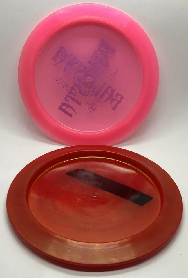 Lot of 2 Latitude 64 Ballista Disc Golf Drivers: Opto Pro Pink, Opto Red (174g) - Image 2 of 4