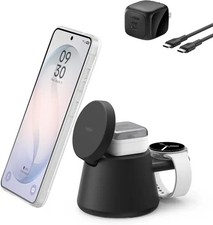 Belkin 3-in-1 UltraCharge Modular Charging Dock w/ Qi2 25W for Smartphones,Watch