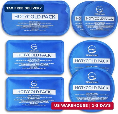 Reusable Hot and Cold Ice Packs for Injuries Reusable - 7 Piece Flexible Ice Pac