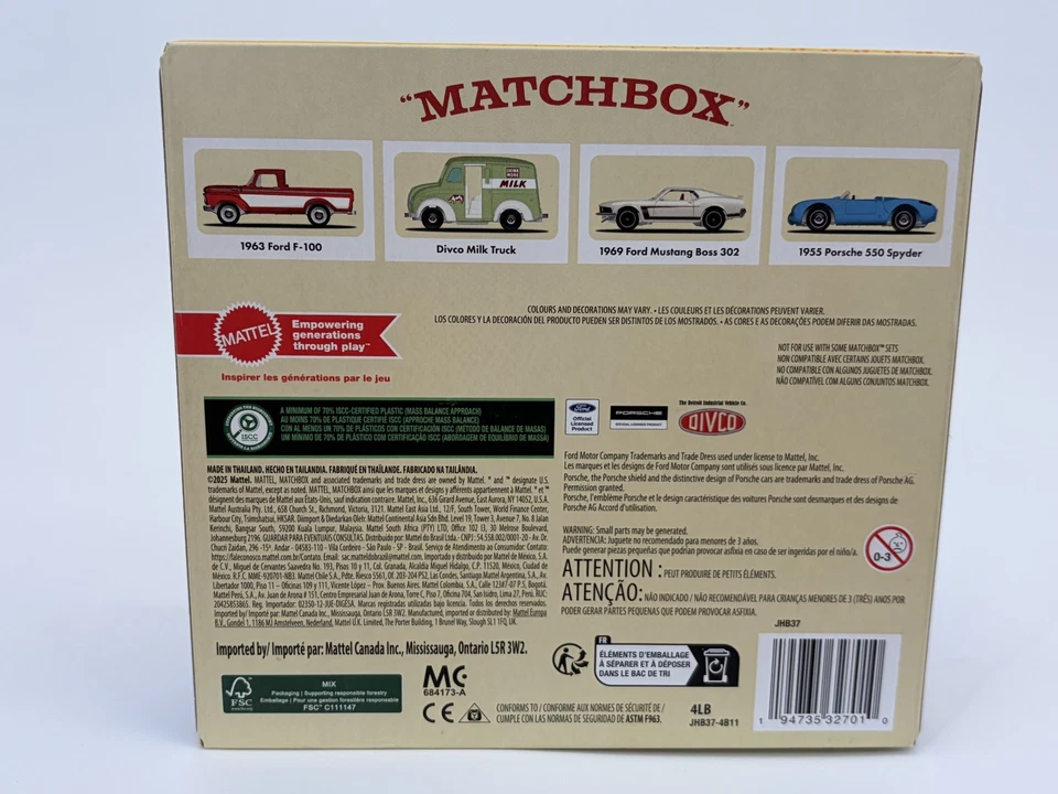 Matchbox Gift Pack Replay of the 80s Mustang 302, F100, Porsche, Milk Truck 1:64 - Image 3 of 4