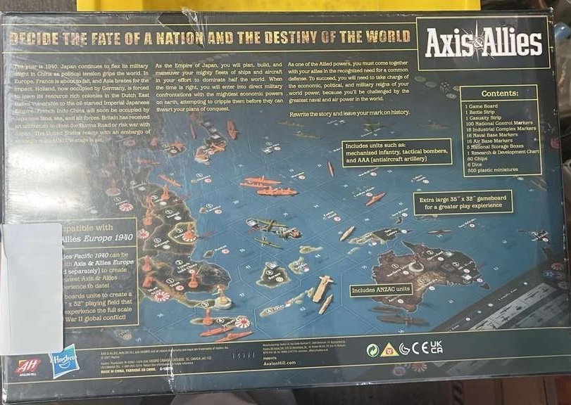 Avalon Hill Axis & Allies Pacific 1940 Second Edition WWII Strategy Board Game - Image 2 of 3