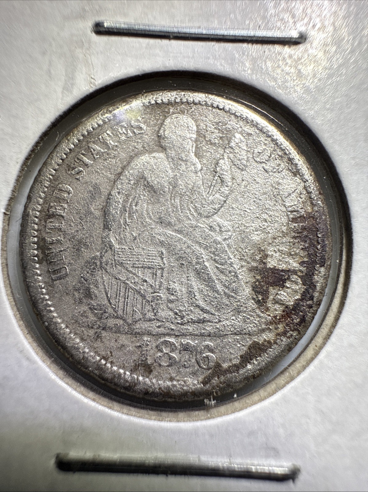 1876S US Seated LIBERTY SILVER Dime Very Fine! "San Francisco" Mint! Old Coin!