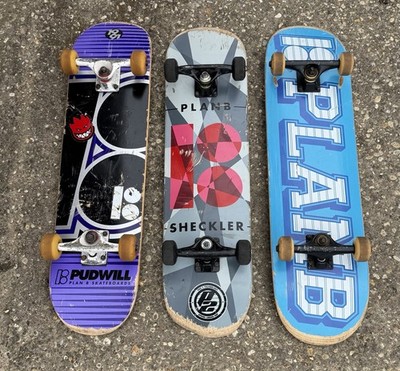 Lot Of 3 Plan B Skateboard 8  Complete Sheckler Pudwill