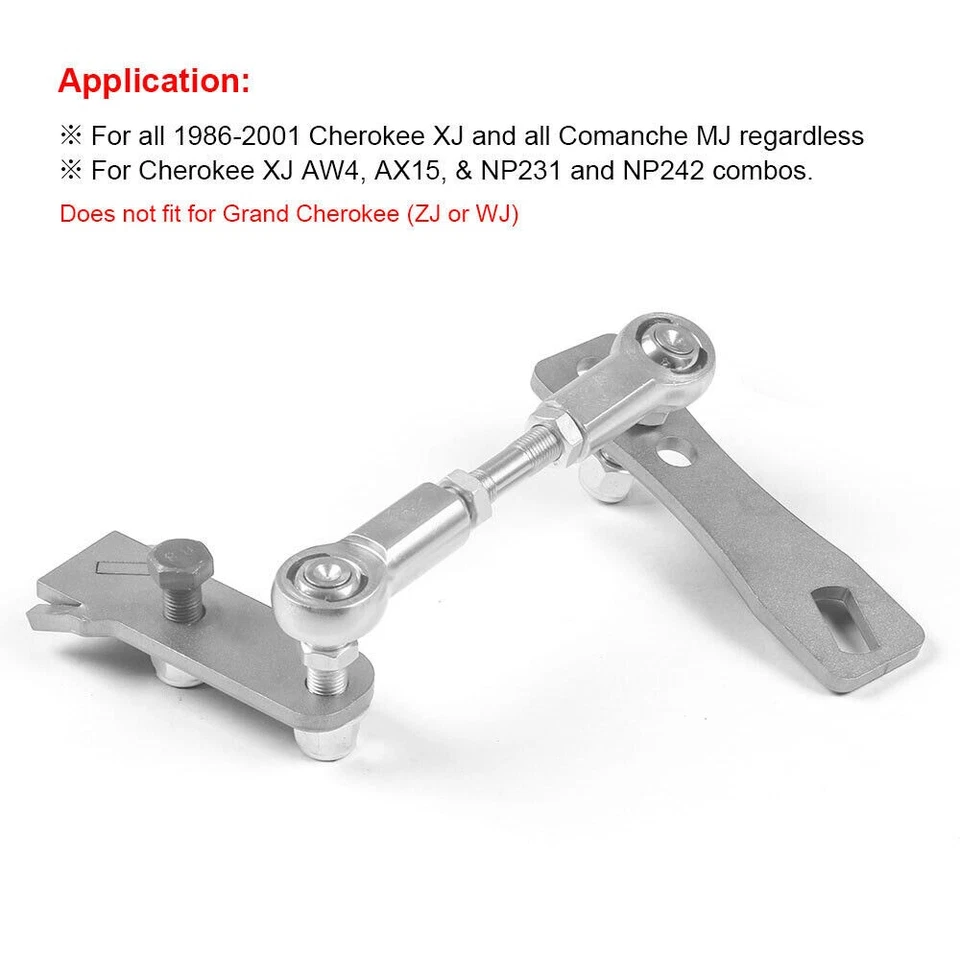 Kit de acoplamiento de caja de transferencia de acero inoxidable para Jeep Cherokee XJ MJ 1986-2001 Foto 4 de 4