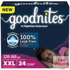 Goodnites Girls' Disposable Nighttime Underwear -Size XXL - 24ct