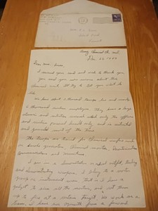 1949 Cold War Military Letter + Envelope Army Chemical Center MD, Mortar Crew