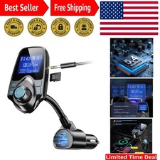 Upgraded 2026 KM18 Bluetooth Car Adapter: Hands-Free Calls  Dual Fast Charging