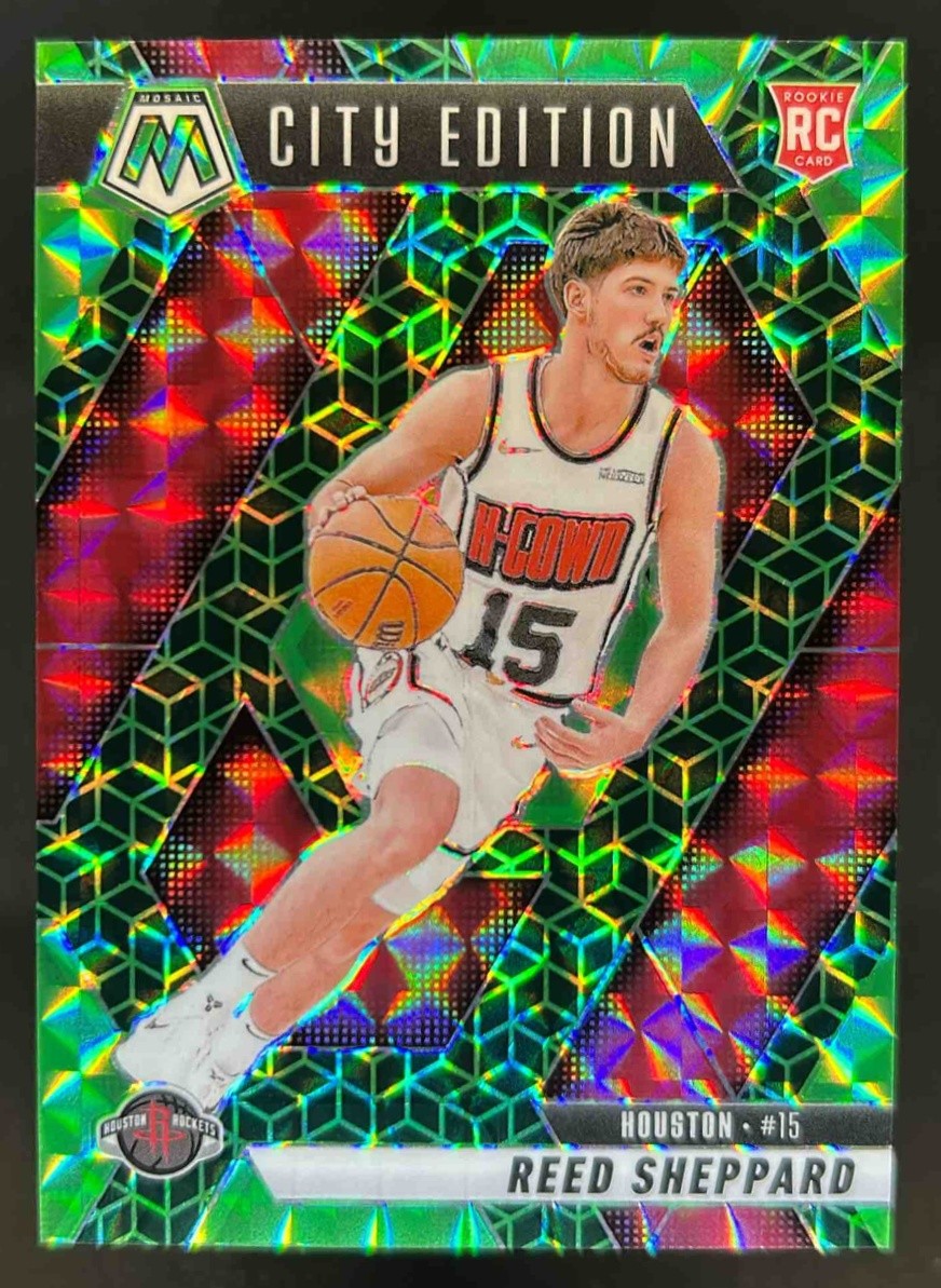2024-25 Mosaic Reed Sheppard RC Spectris Green FOTL City Edition #4/5