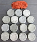 Vintage Ball Zinc & Milk Glass Regular Mouth Canning Jar Rubbers Lids Lot of 15