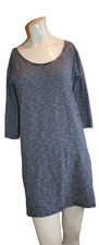 GAP Women's Striped Casual Shirt Dress, 3/4 Sleeves, Navy/White size XS