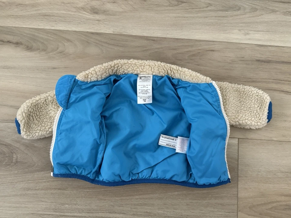 Chaqueta polar Patagonia Baby Retro-X 3M azul natural Sherpa cremallera reciclada EE. UU. Foto 2 de 4