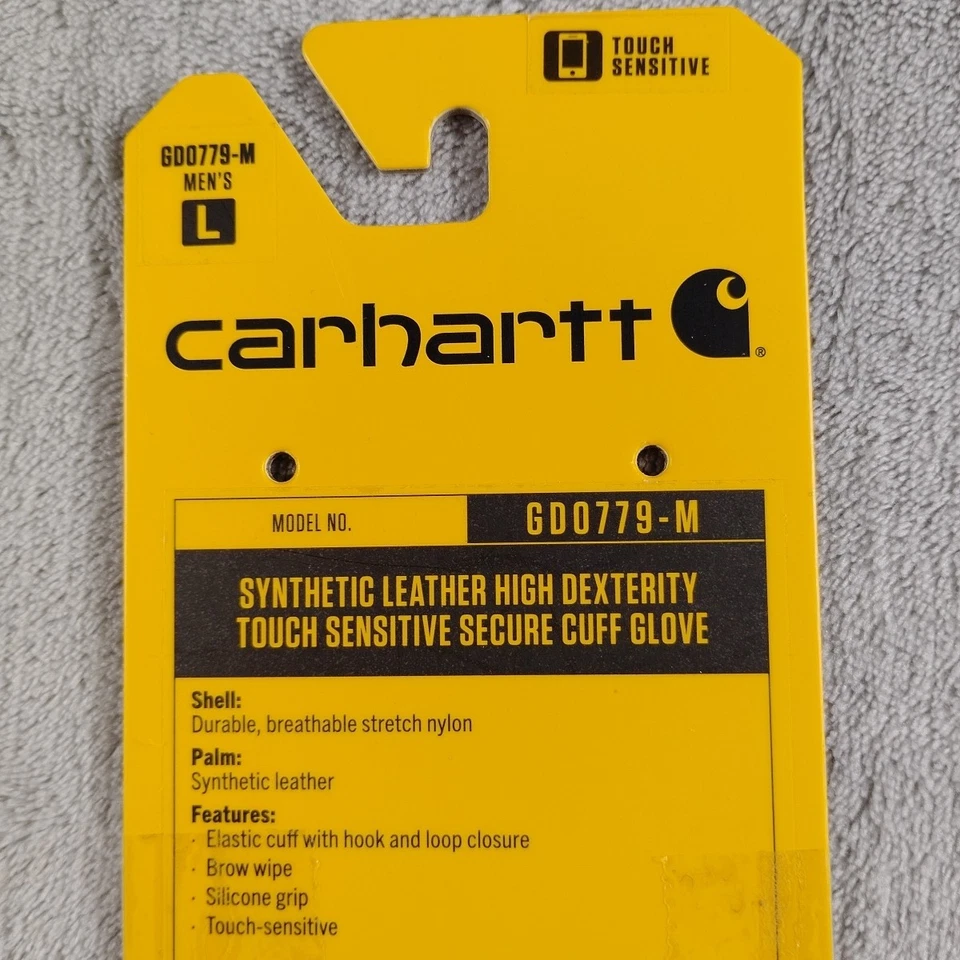 Guantes Carhartt Para Hombre Grandes Cuero Sintético Alta Destreza Sensible al Tacto GD07 Foto 4 de 4