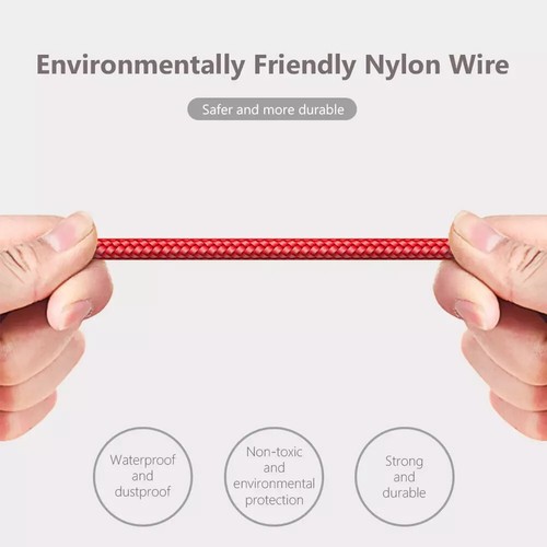 Braided USB C Type C to USB A Charger Cable Charging Data Cord For Android Apple - Picture 7 of 12
