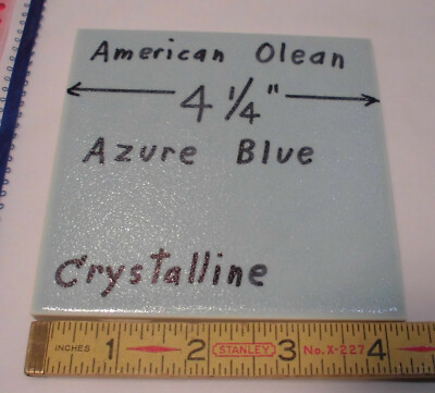 1 pc. *Blue* Ceramic Tile *Crystalline Glazed* by American Olean Co. 4-1/4''  NOS