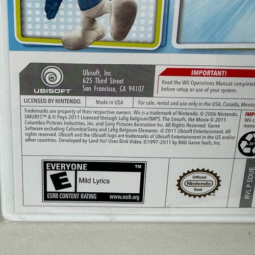 The Smurfs Dance Party (Nintendo Wii, 2011) NEW Factory Sealed - Picture 5 of 7