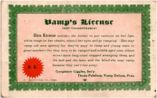 Vamp's License Googieeye Giggles Risque Novelty Gag Gift 1940s Arcade Card