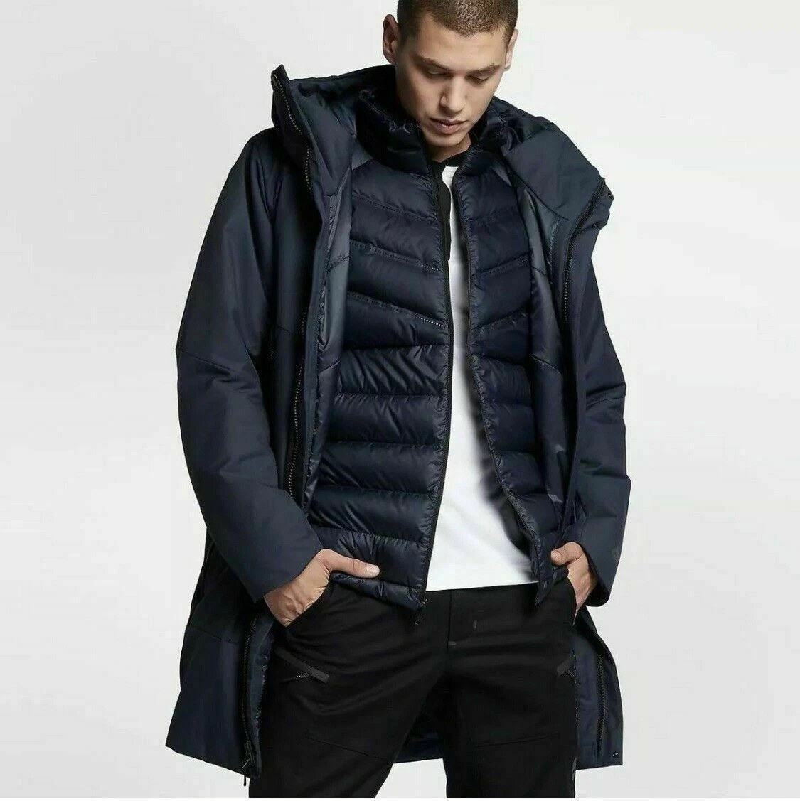 Oneerlijk Samenstelling Postbode NWT Nike Aeroloft 2 in 1 Jacket Obsidian Navy Blue 2XL 863730 451 | eBay