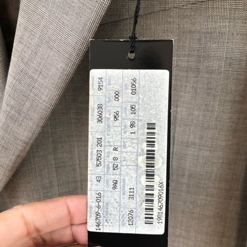 NWT Vintage Fendi Men's Lightweight Lana Wool Plaid Blazer 52R XL - Picture 7 of 16