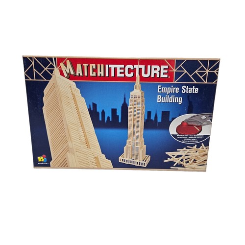 Lot of 4x Matchitecture #6647 Empire State Building Wood Model Kit BJ Bojeux - Picture 2 of 5
