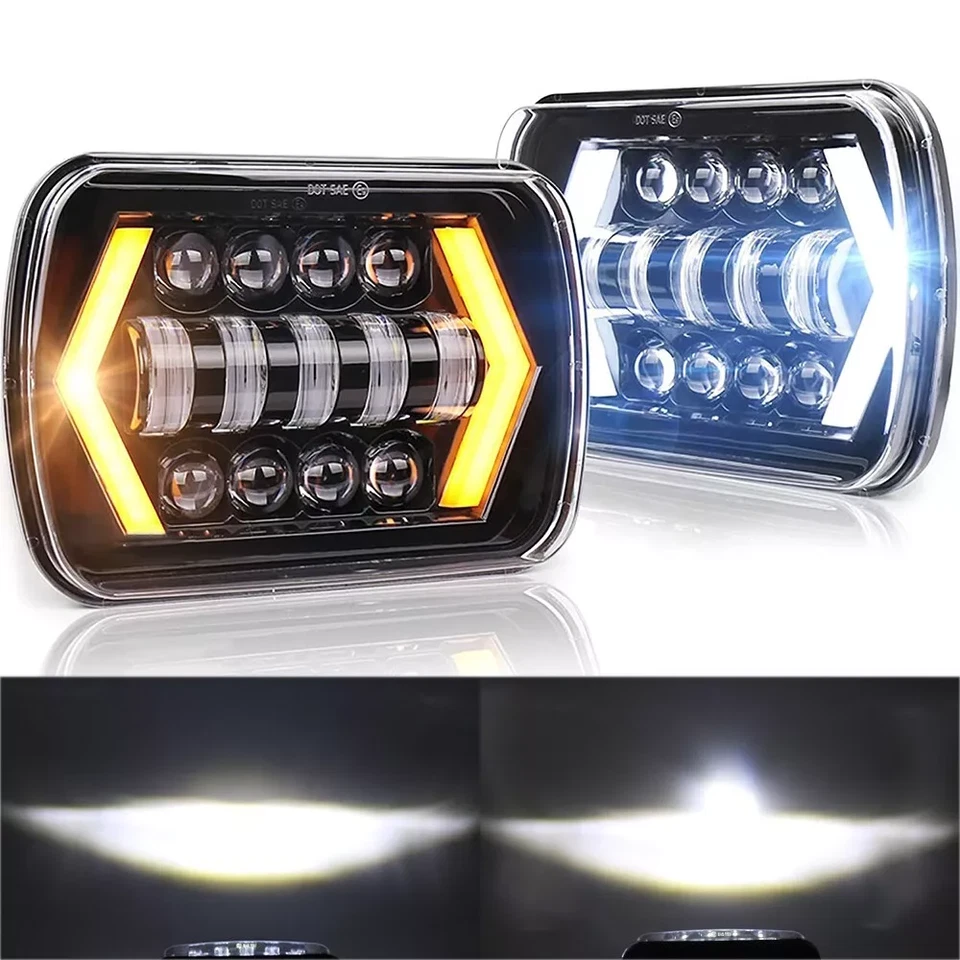 Faro proyector LED DRL 7x6 5x7 haz alto para Toyota Celica 82-93 MR2 85-95 Foto 4 de 4