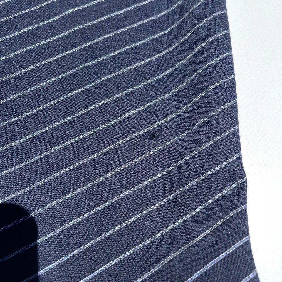 Vestido midi vintage Y2K Diane von Furstenberg azul marino a rayas dobladillo asimétrico 4 Foto 3 de 4