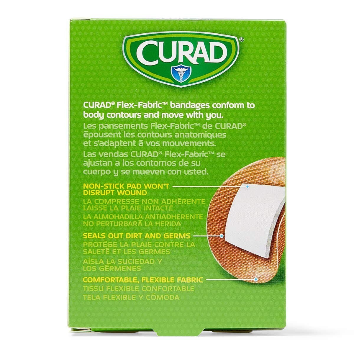 Curad Flex Fabric Spot Adhesive Bandages, Bandage Diameter is 7/8' (Box of 100)