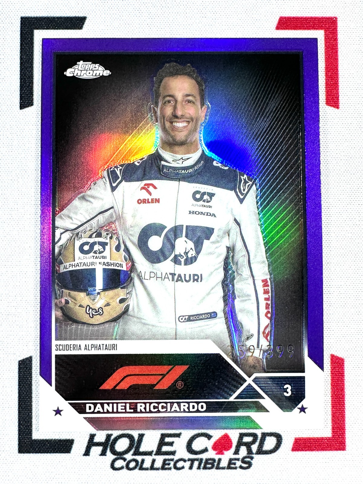DANIEL RICCIARDO 2023 Topps Chrome Formula 1 F1 #69 Purple Refractor 259/399
