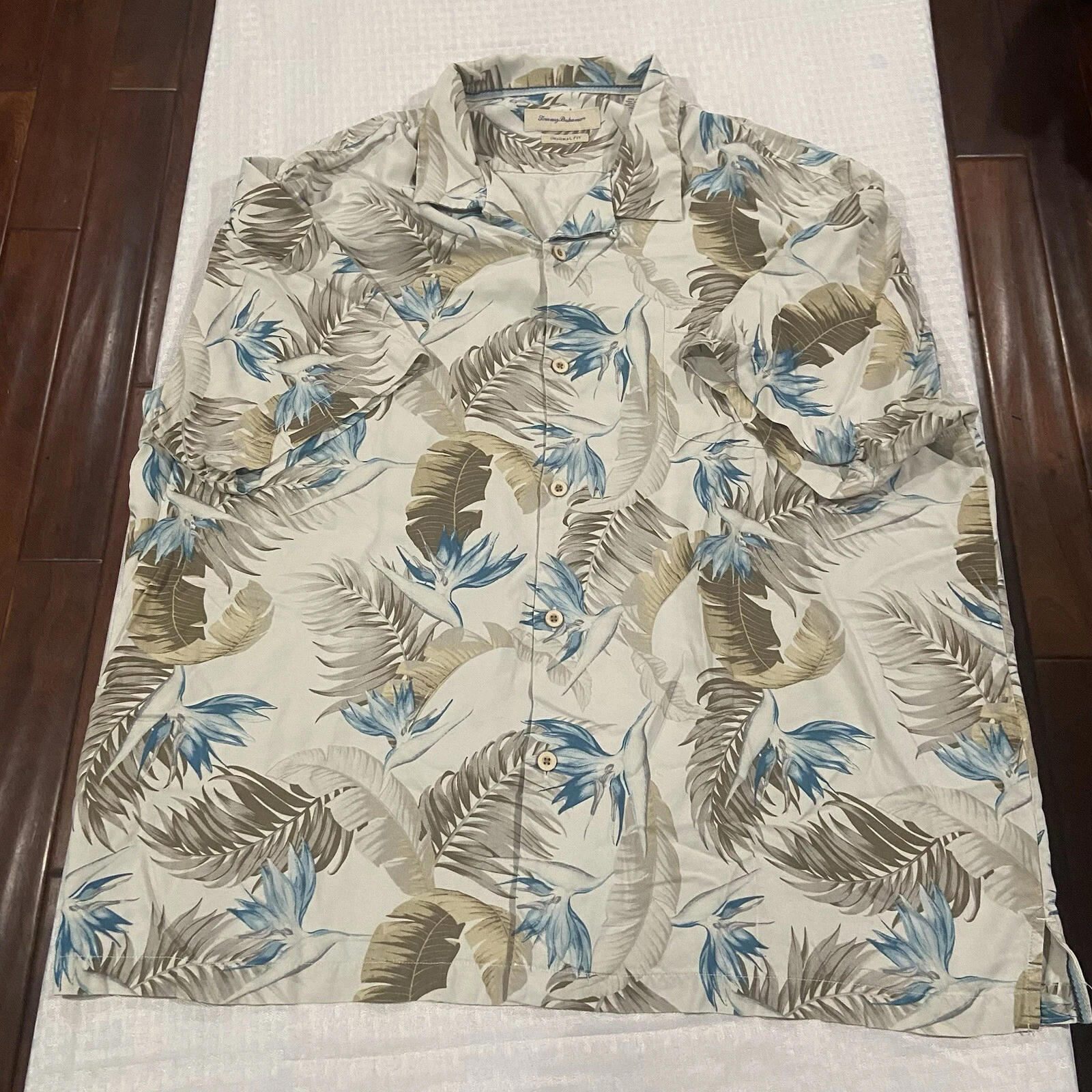 Tommy Bahama Loop Collar Mens Sz 3XL Birds of Paradise Floral Aloha
