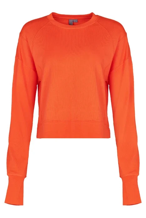 Orange cropped deals sweatshirt
