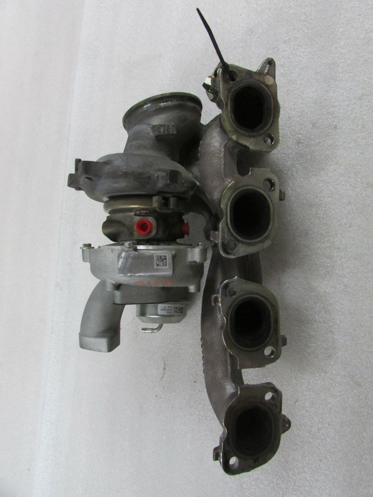 Ferrari California T, LH, Left Exhaust Manifold and Turbo, Used, P/N 317018