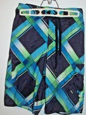 Hang ten boys size medium trucks swim with mesh liner elastic waist draw string