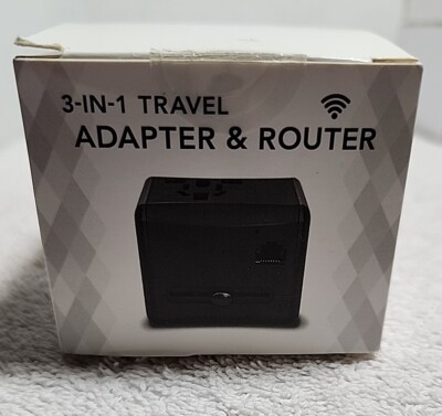 3-in-1 Travel Adapter & Router USA AUST UK EU China USB Ports User ...