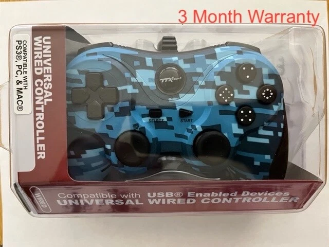 TTX Tech PS3 Digicamo Blue Wired USB Controller  - Image 2 of 3