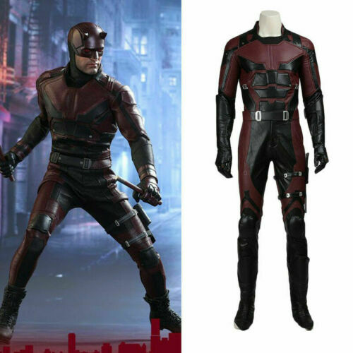Daredevil Matthew Michael Murdock Cosplay Costume Halloween Outfit with Props